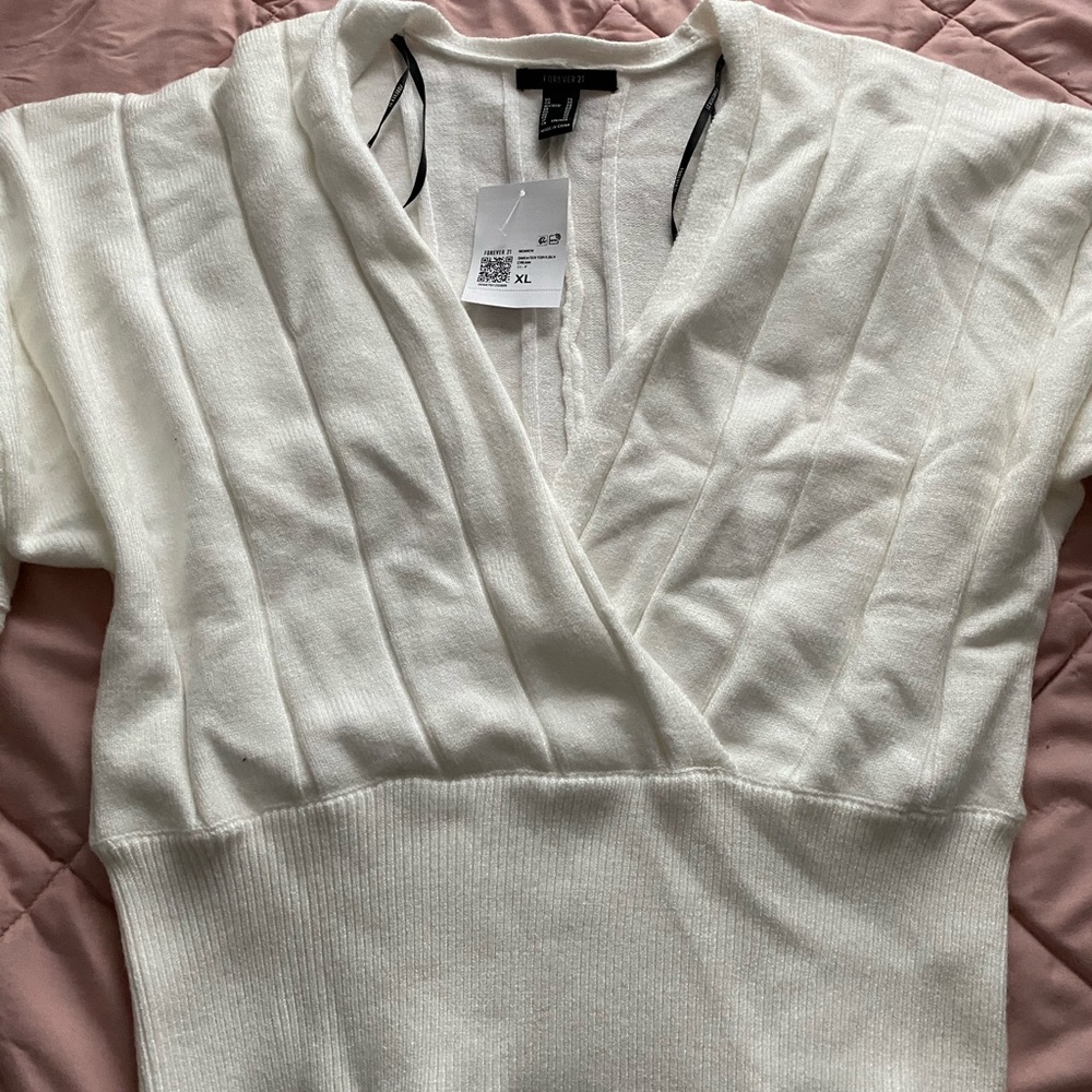 Plunging Dolman-Sleeved Sweater